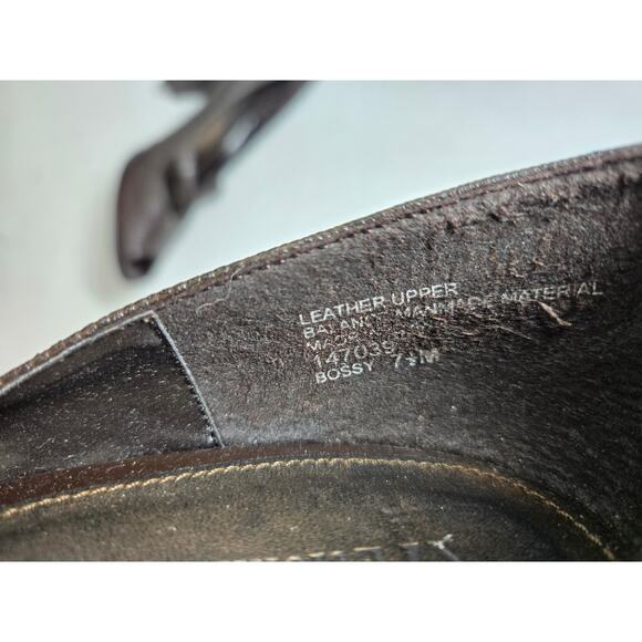 Etienne Aigner Bossy Dark Brown Peep Toe Mary Jane Pump Heels Womens 7.5 M - Picture 9 of 9